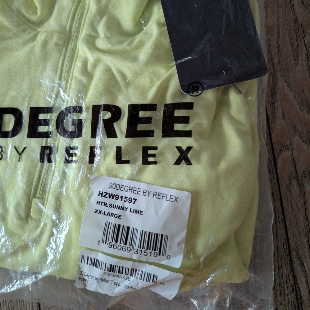 90 DEGREE By REFLEXQuarter Zip Cropped Pullover Light Green Plus Size XXL NWT - Picture 5 of 15